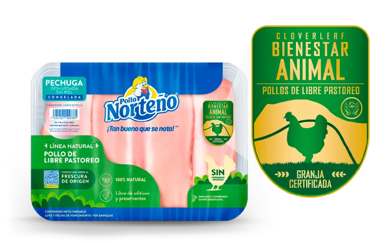 Cloverleaf Bienestar Animal - Pollos de libre pastoreo - Granja certificada